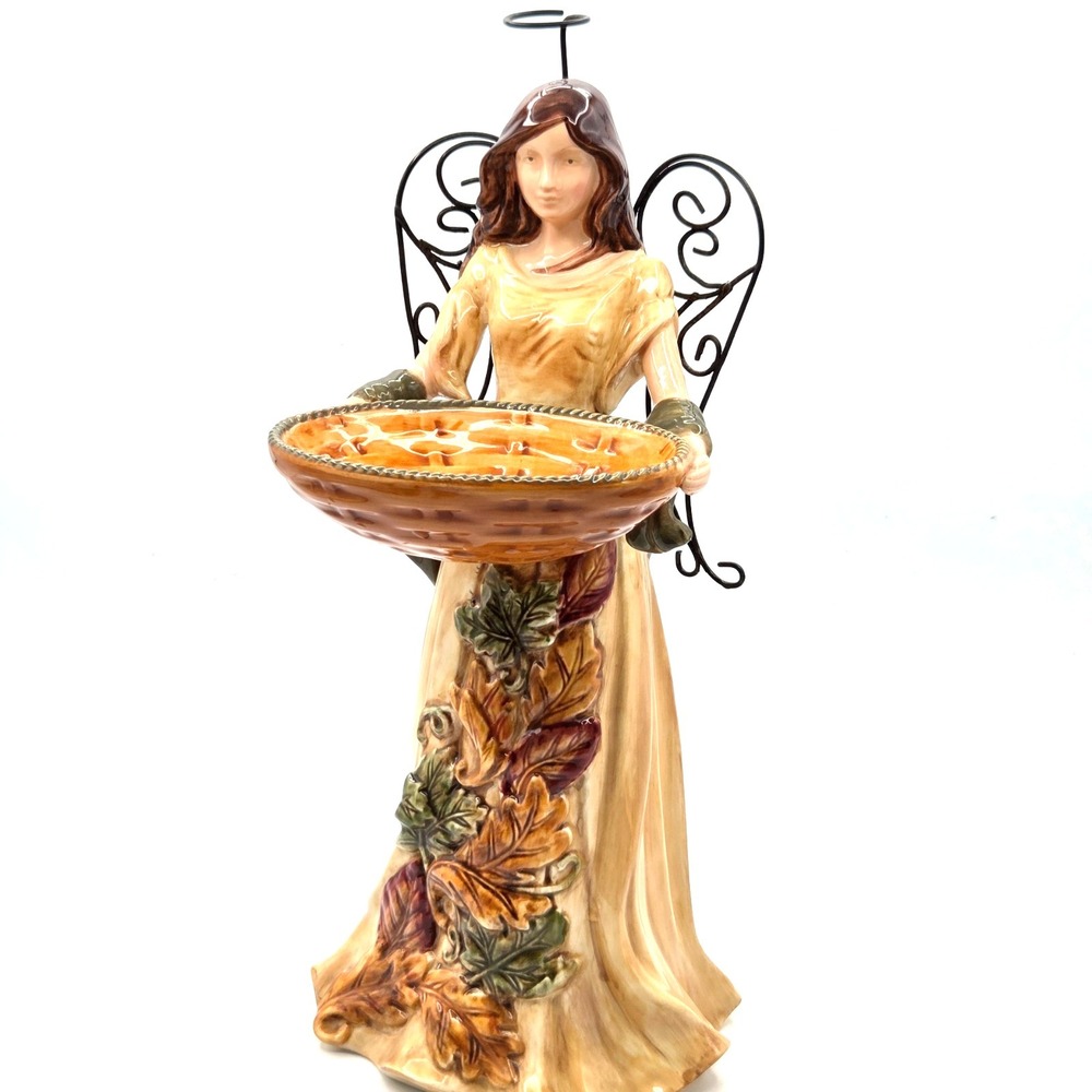 Angel with Basket Autumn Fall Harvest Grasslands Road TALL 12.5"